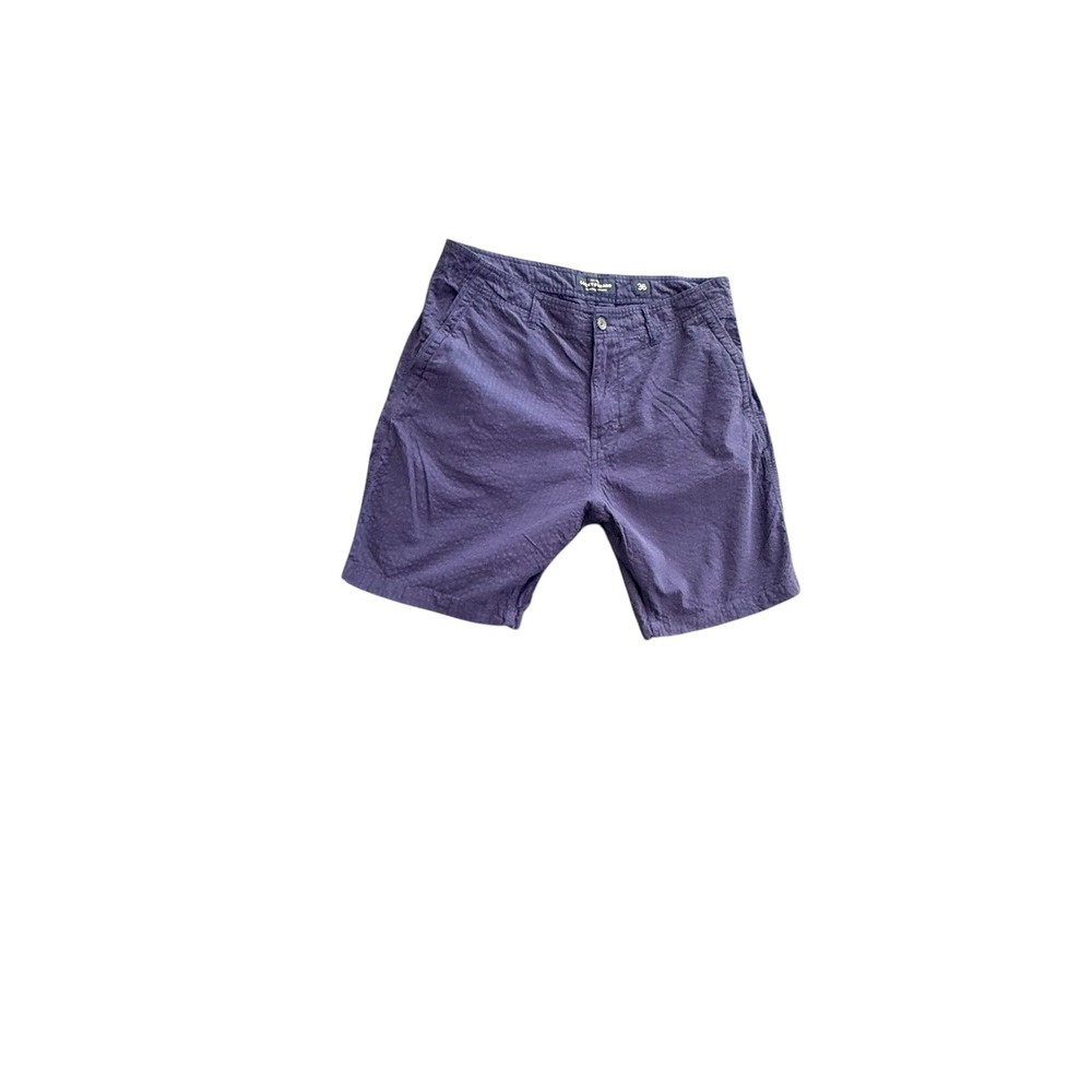Lucky Brand Mens Shorts Size 36 Blue Cotton Flat Front Chino Casual Walk Golf